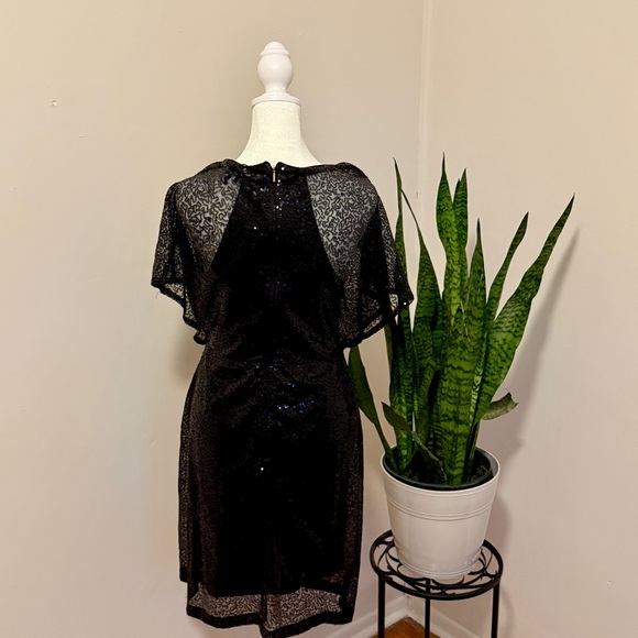 DKNY | Black Sequined Sheath Dress - Picture 3 of 9
